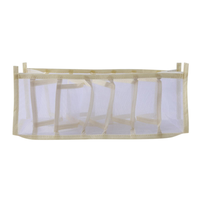 Multi-Grid Foldable Drawer-Type Underwear Socks Panties Organizer Bag Space-Saving Collapsible Closet Clothes Organizer Storage Box