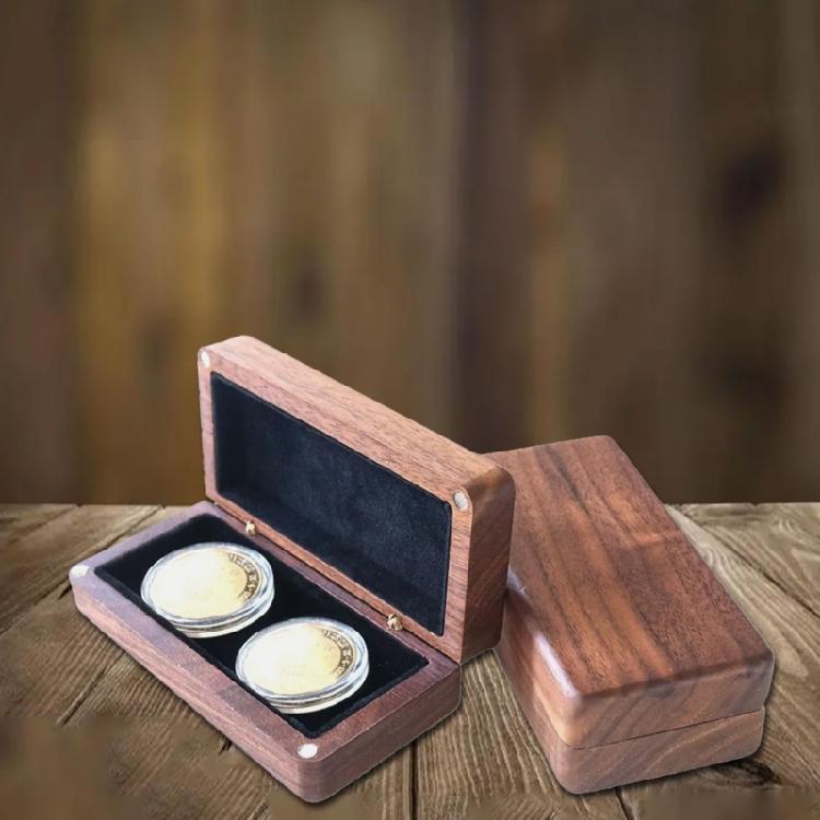 Stylish Elegant Wood Pins and Medals Storage Case Accessory Portable for Desk Or Office Display Home Organization