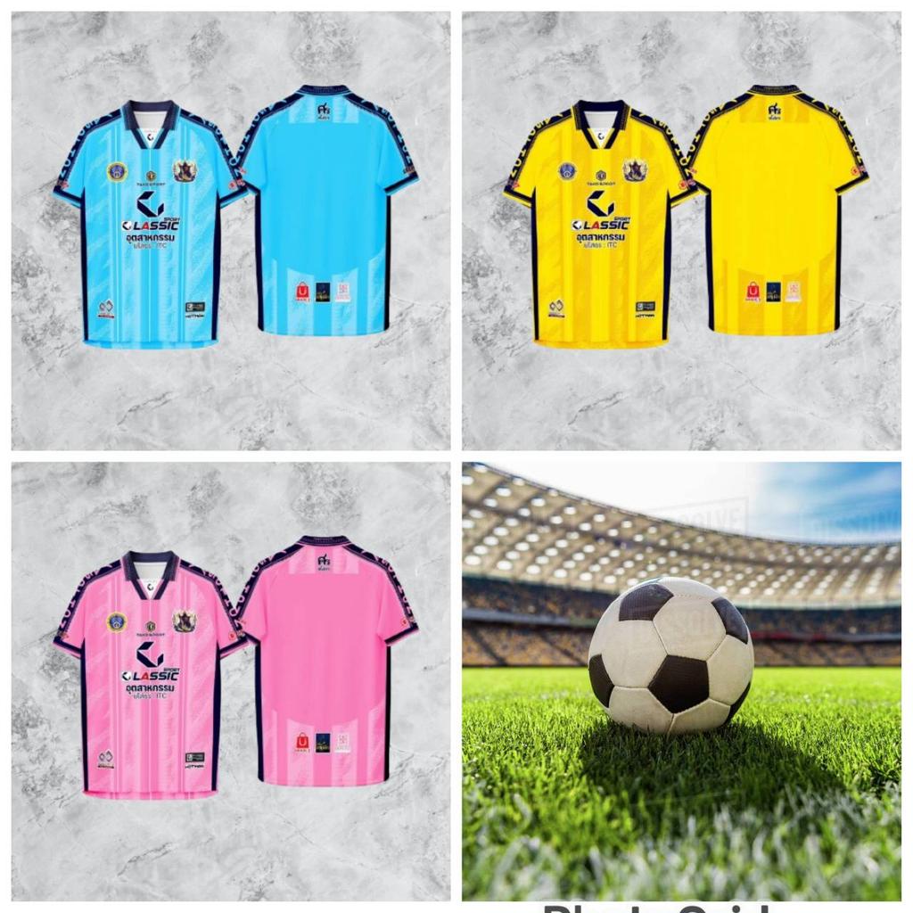 Thailand FOOTBALL League SOCCER Club Yasothon FC United TEAM JERSEY SHIRT Print V Neck Unisex Men Women Quick Dry Breathable Short Sleeve Uniform