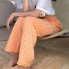 New Arrivals Open Run Check Pajamas Loose Fit Sleep Pants