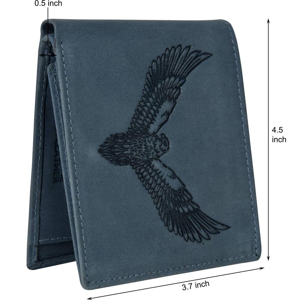 Lässige, formelle und trendige RFID-Geldbörse aus echtem Leder für Herren – normale Größe  (6 Kartenfächer)