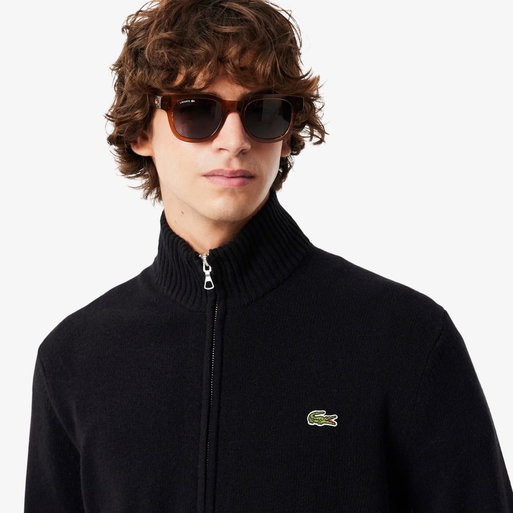 [Lacoste] Men's Wool Full-Zip Cardigan AH5181-55N031
