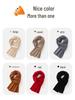 Warm Cashmere Scarf for All: Versatile, Thick Pure Wool, Solid Color, Long Neck Scarf for Men, Women, & Kids - Perfect for Autumn & Winter.