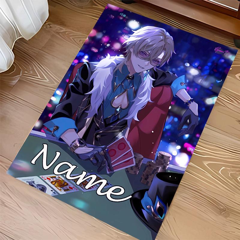 Custom personalization Anime Honkai Star Rail Aventurine Print Area Rug - Soft, Washable Non-Slip Indoor Mat,Living Room,Home&Office Decorative Rug