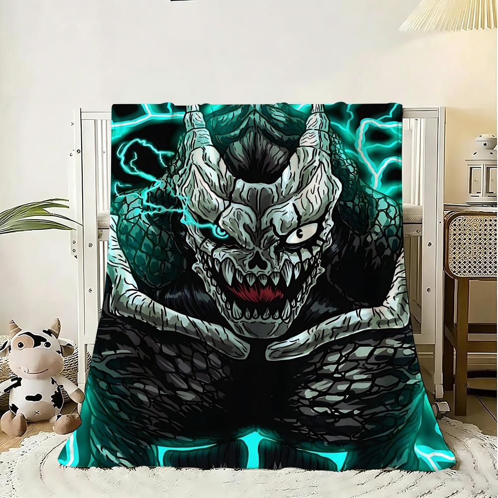 Back Cover Kaiju No 8 Kafka Throw 240g Flannel Blanket Lightweight Soft Skin-friendly Summer Thin Throw Blanket 75x90cm