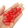 100 Stück Set 8mm Transparenter Würfel mit eckigen Kanten Bunt Klar Einfarbig Würfel Schachfigur Rechter Winkel Für Brettspiel