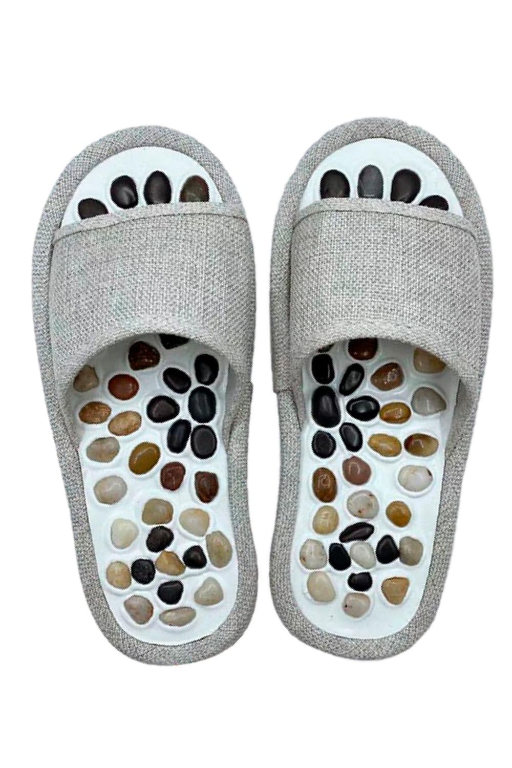 Health Acupressure Natural Stone Foot Reflexology Pleasantly Chocolate Japanese Shoe [Transvel] Sandals, Sandals, Slippers, Painful, Acupressure,
