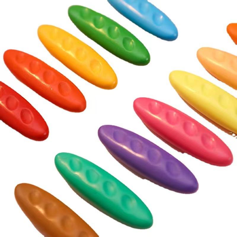 Peanut Crayons for Kids,12/24/36 Colors Washable Toddler Non-Toxic  Coloring Art Supplies,Gift for Boys and Girls Back To School