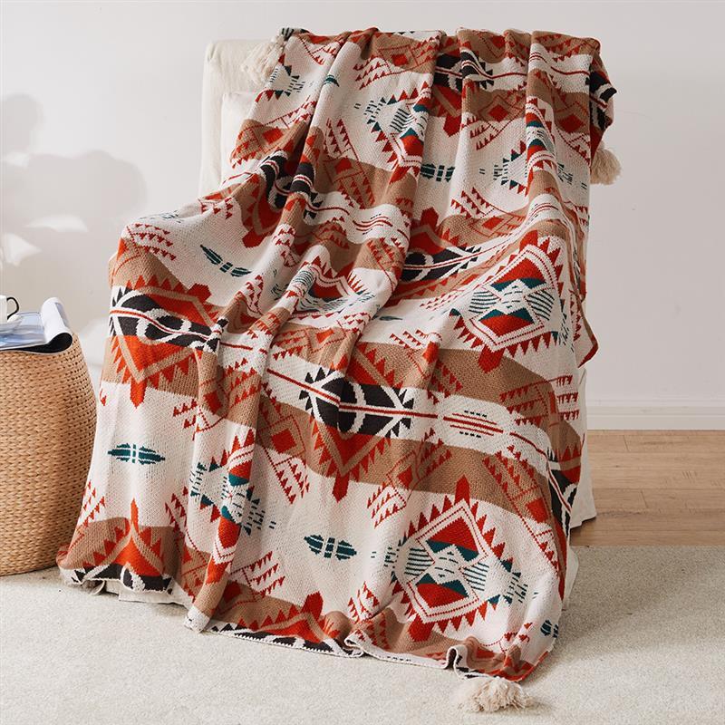 LISM Bohemian Sofa Blanket Throw