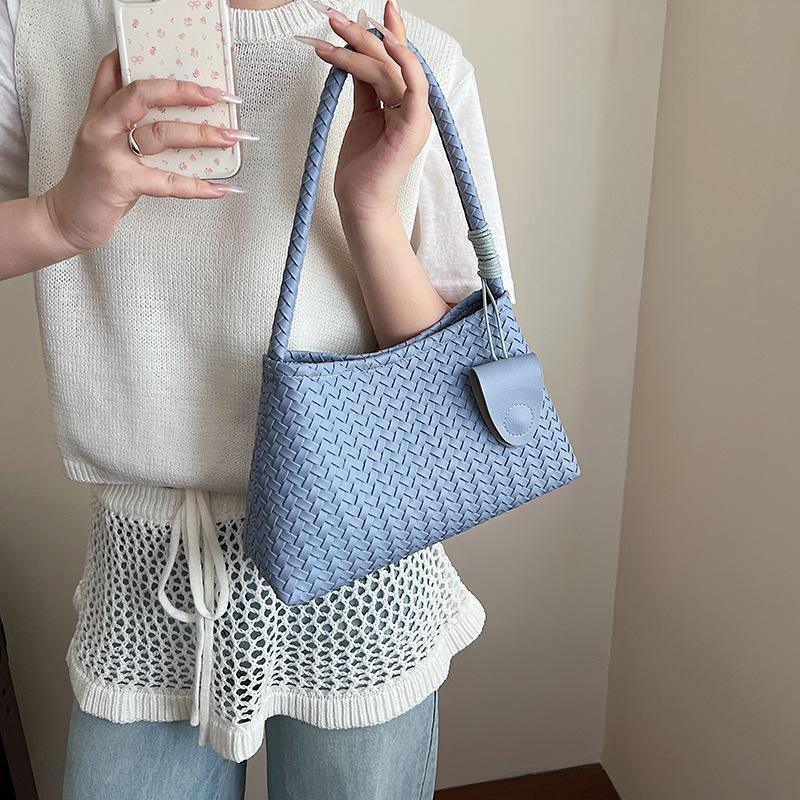 PU Leather Woven Underarm Bag Women's Fashion and Leisure Hand-held Bag Large-capacity Shoulder Bags Handbags and Purses KTY