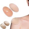 1 Paar weiche Silikon-Schulterpolster, rutschfest, Schulterpolster, Schulterpolster, Kleidung, Push-Up-Kissen, wiederverwendbar, selbstklebend, Unisex