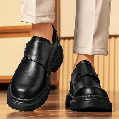 High Quality Cow Leather Platform Wedding Shoes for Men Designer Soft-soled Men Dress Shoes Autumn New Derby Shoes Male