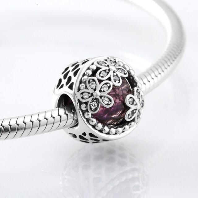 Perles fines en argent sterling 925 de forme ronde La famille est là où l'amour grandit Perles fines à faire soi-même adaptées aux bracelets à breloques originaux Fabrication de bijoux