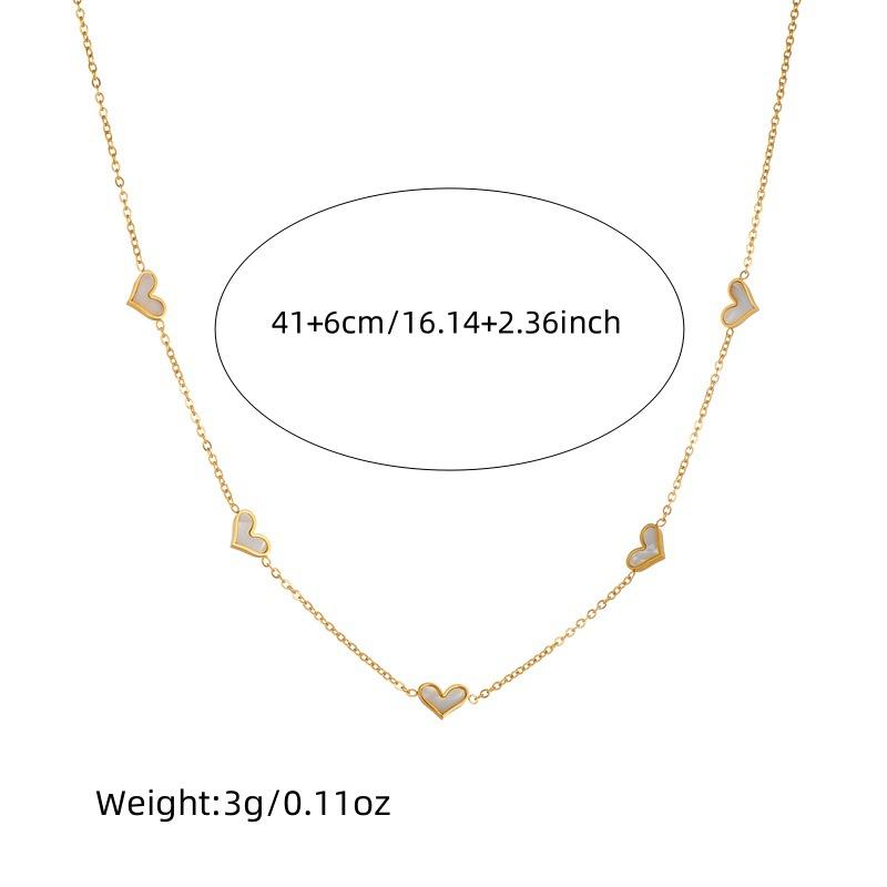 Ladies Elegant Love Heart Necklace Earring Jewelry Set 2 in 1
