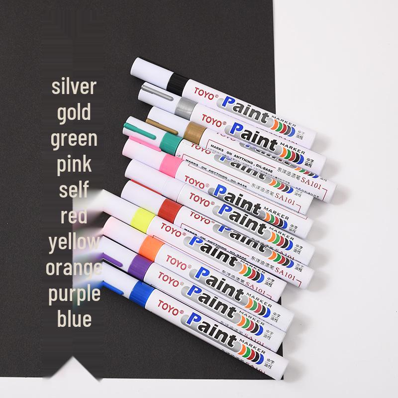 Toyo SA101 White Waterproof Tire Marker Pen - Non-Fading Touch-Up Paint Pen