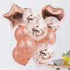 28 szt. Balon Dekoracje na przyjęcie urodzinowe Balony z konfetti Balony foliowe w kształcie gwiazdy i serca 18" Dekoracje ślubne Balony helowe Dziewczynka Chłopiec Baby Shower