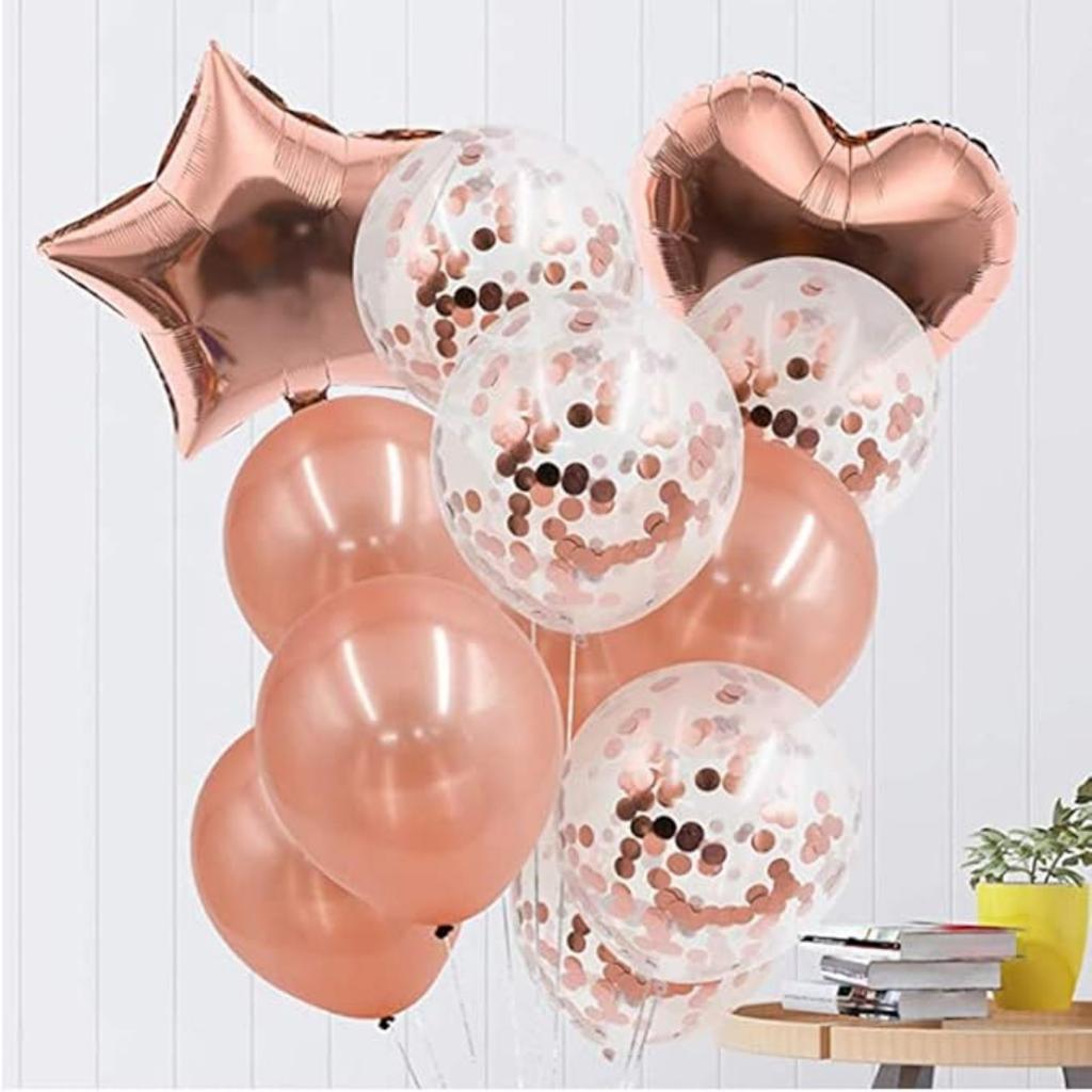 28 szt. Balon Dekoracje na przyjęcie urodzinowe Balony z konfetti Balony foliowe w kształcie gwiazdy i serca 18" Dekoracje ślubne Balony helowe Dziewczynka Chłopiec Baby Shower