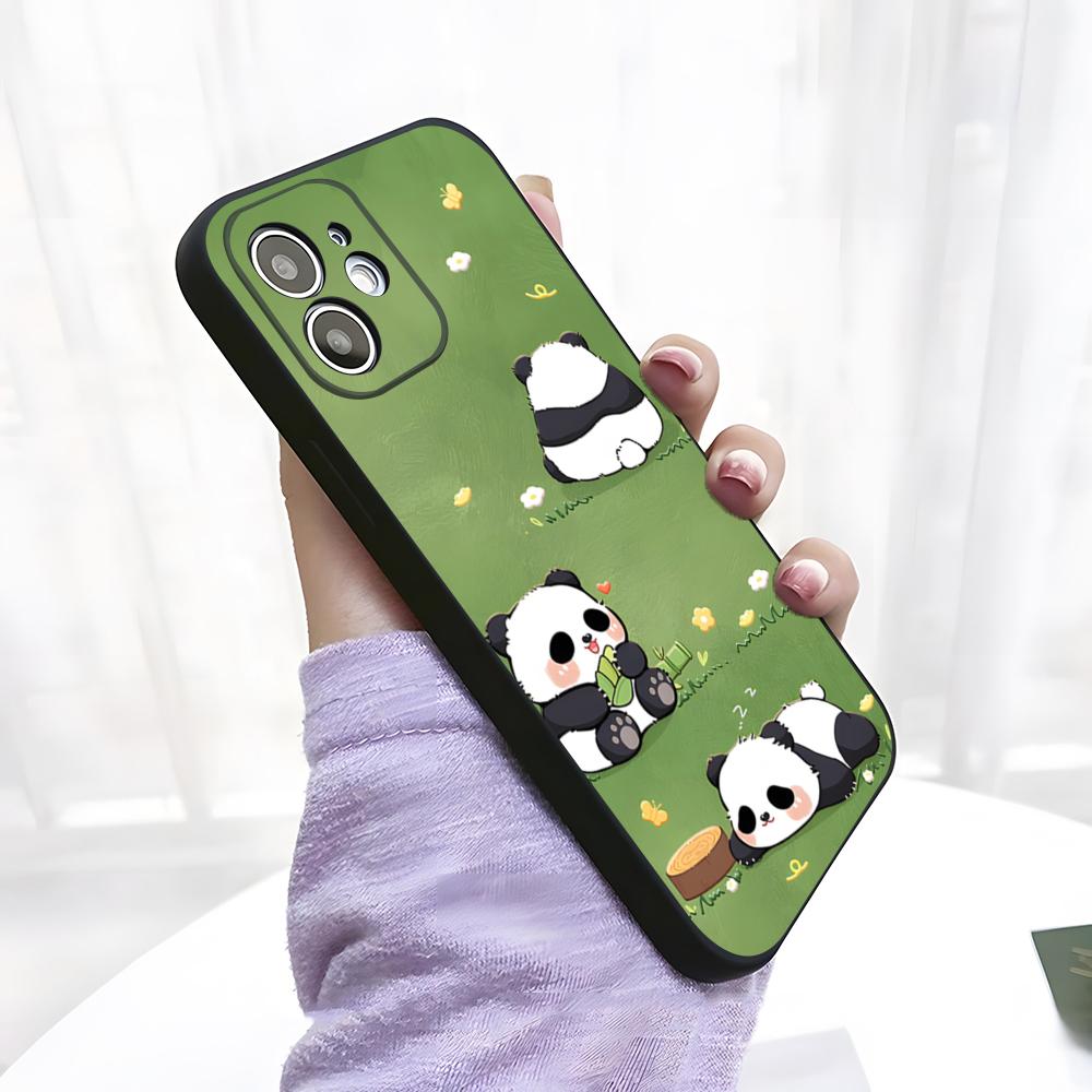 Funny P-Panda Phone Case For IPhone 17 Pro Max 15 Pro 16 14 Plus 12 13 Mini 11 Pro Shockproof Soft Cover