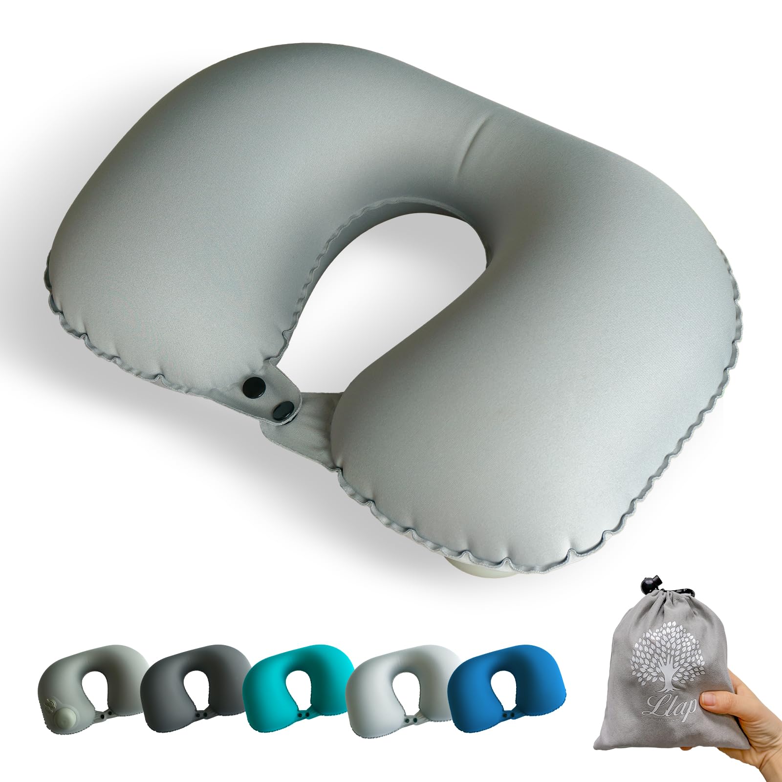 

LLAP Шейный Двойной Портативный Шейный Воздушный Шейный Ручной Нажимного Типа Шейный Для Путешествий Чехол для Хранения Включен Подушка, U-образная Подушка, Клапан, Подушка, U-образная, серый