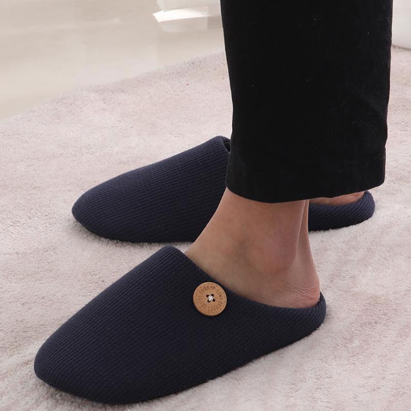 Fashion Kidmi Men Slippers Winter Indoor Men Slippers Classic Men Flat Slippers Soft Antiskid House Slippers Casual Bedroom Slippers