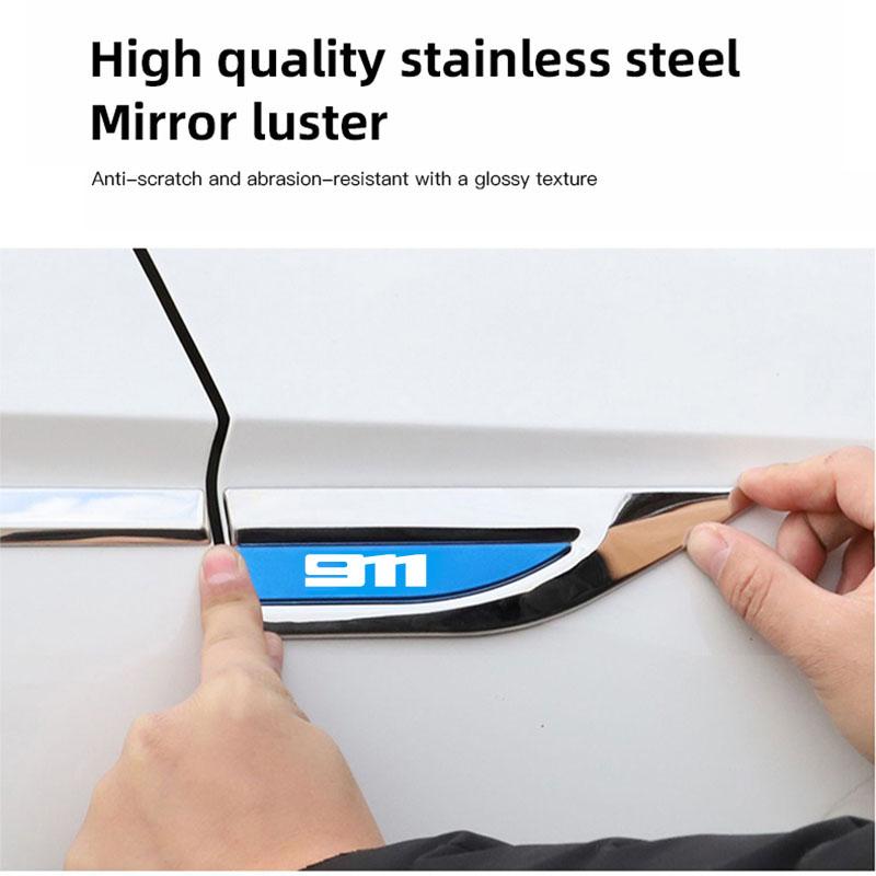 Car Body Logo Decoration Metal Sticker Accessories For Porsche Panamera Taycan 911 718 Macan Cayenne Boxster Cayman 918 Pajun