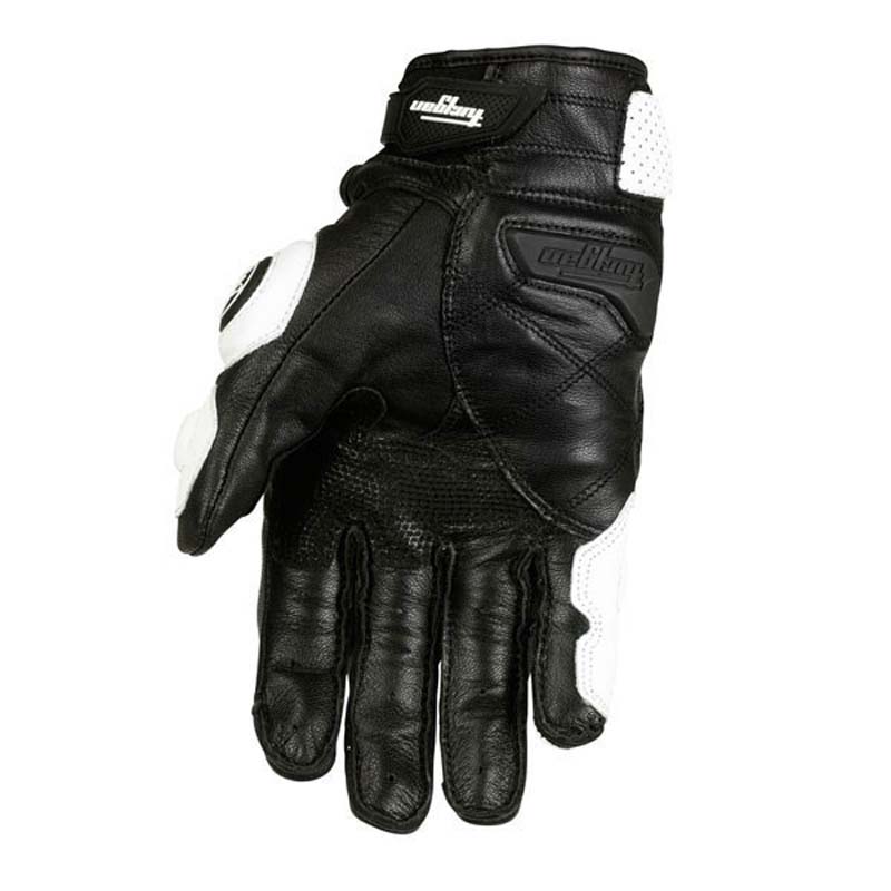 Guanti da moto neri Racing Vera pelle Moto bianco Road Racing Team Guanto uomo estate inverno