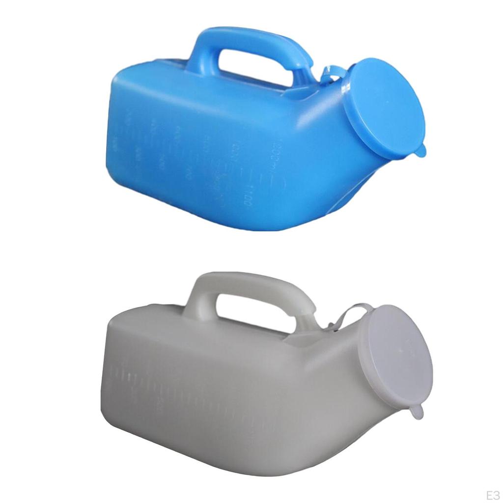 Männliche Pee Flasche Urinal Container mit Deckel Griff Leichte Urinal Männer Töpfchen für