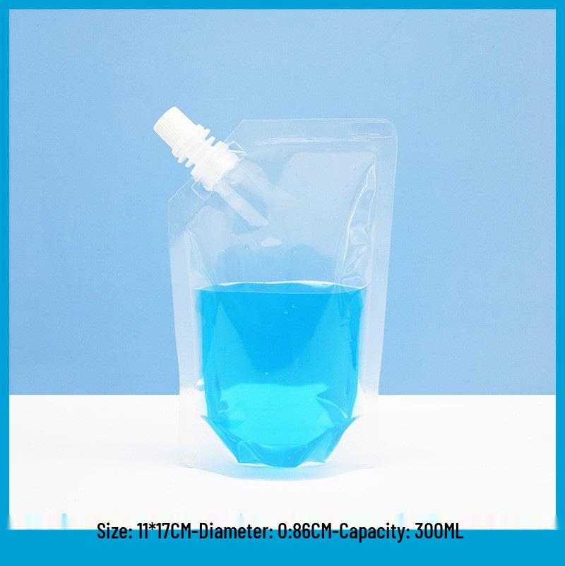 Transparent Pipspåse för Juice, Sojamjölk och Flytande Förpackning - Bärbar Vattenpåse för Takeaway