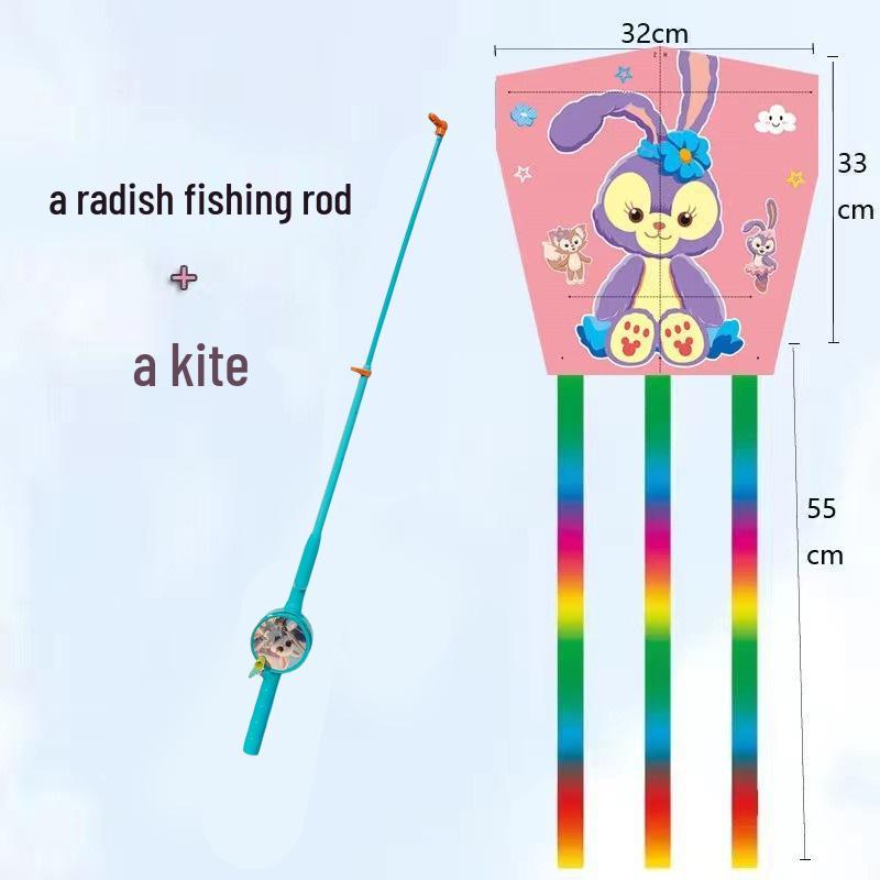 Weifang Traditional Handmade Fishing Rod Kite: Easy-to-Fly Outdoor Parent-Child Fun Kite for Adults & Children