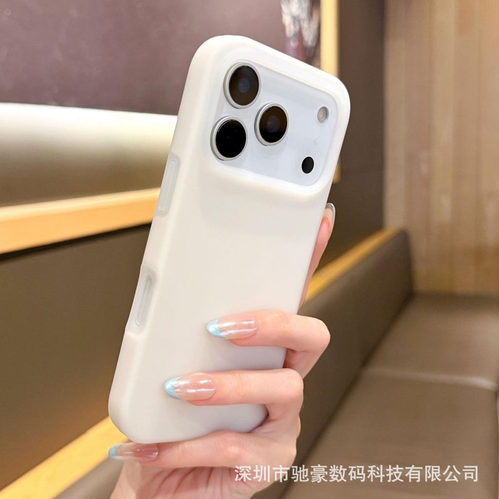 Liquid jelly magnetic attraction is suitable for iPhone17promax solid color mobile phone case Apple 16 simple skin feeling 15 anti-drop.