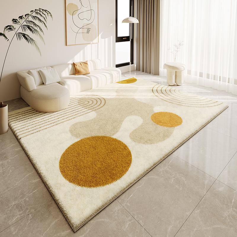 Cream Style Carpets for Living Room Light Luxury Bedroom Decor Carpet Fluffy Soft Cloakroom Plush Rug Home Washable Thicken Mat