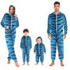 Matching Family Outfits - Striped Print Family Matching Hooded Zip-Up Onesie Loungewear