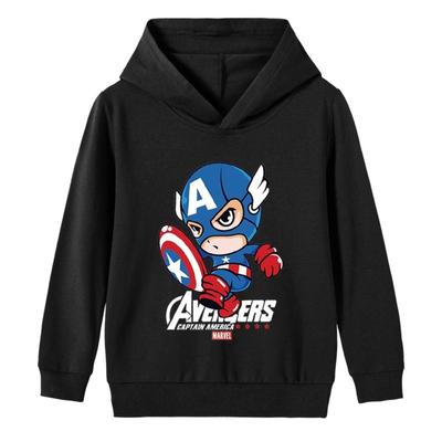 Vêtements pour enfants Captain America Sweat-shirt pour garçons Automne et hiver Hoodie chaud pour enfants Haut à capuche pour garçon