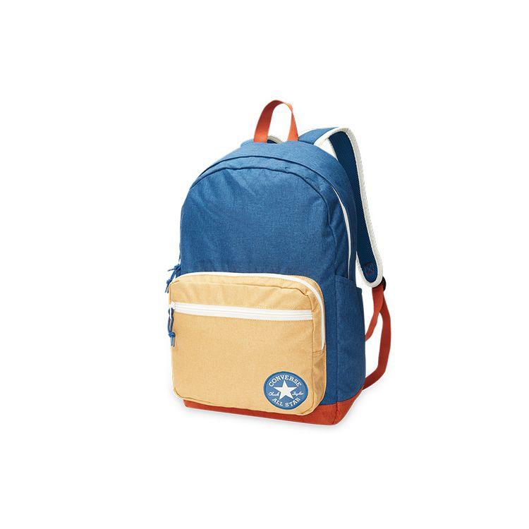 

Converse Color Block Large Capacity Zipper Backpack Unisex Backpack Blue Yellow 10018975401 Blue/Yellow