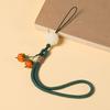 Liuli Persimmon Mobile Phone Chain Keychain Pendant Anti-Lost Wrist Lanyard Persimmon Bodhi Root Lotus Earphone Camera Chain