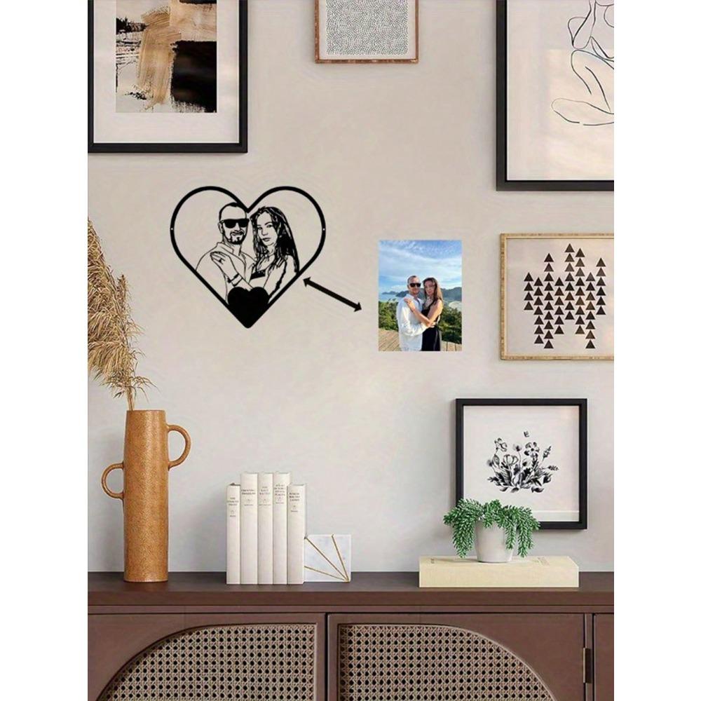 Custom Photo Metal Wall Art, Personalized Iron Portrait, Unique Couple Gift 12