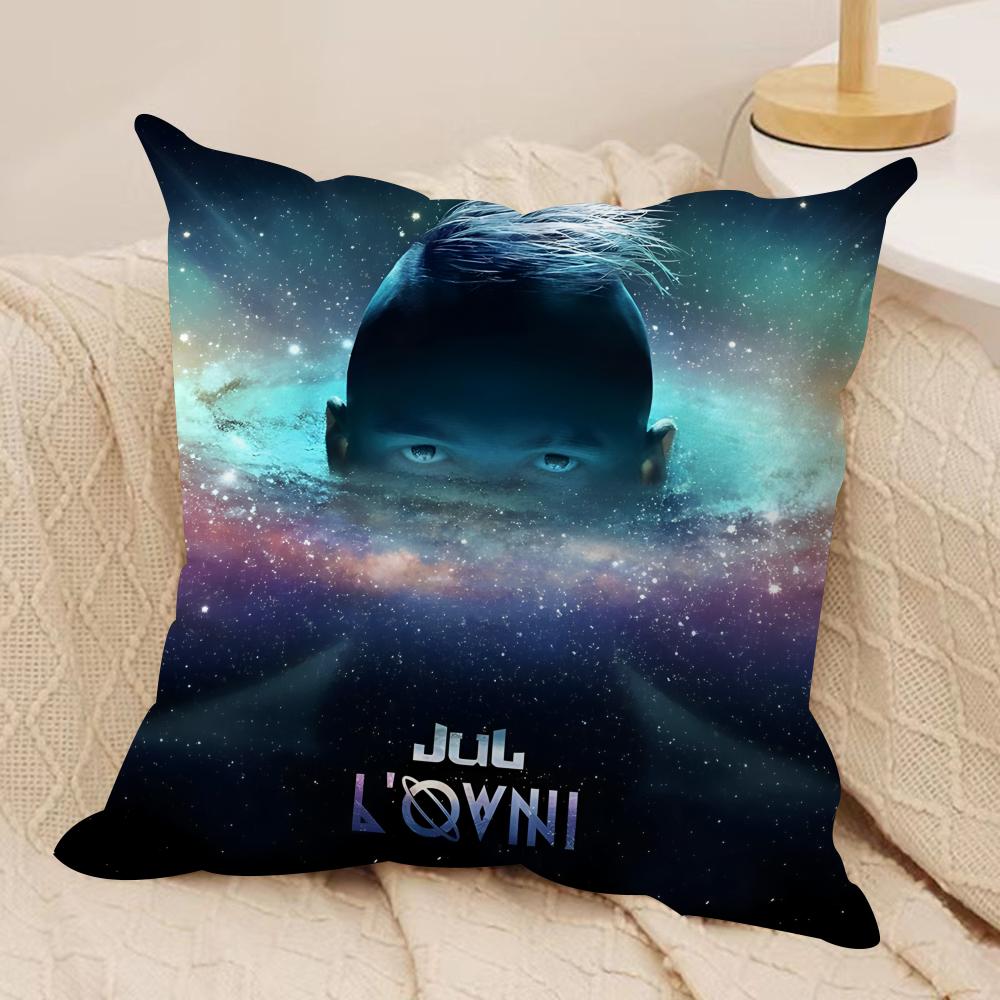 Rapper JJuL Cest Pas Des Lol Cushion Cover Silky Short Plush Invisible Zipper Dustproof Sofa Pillow Case For Home Decor