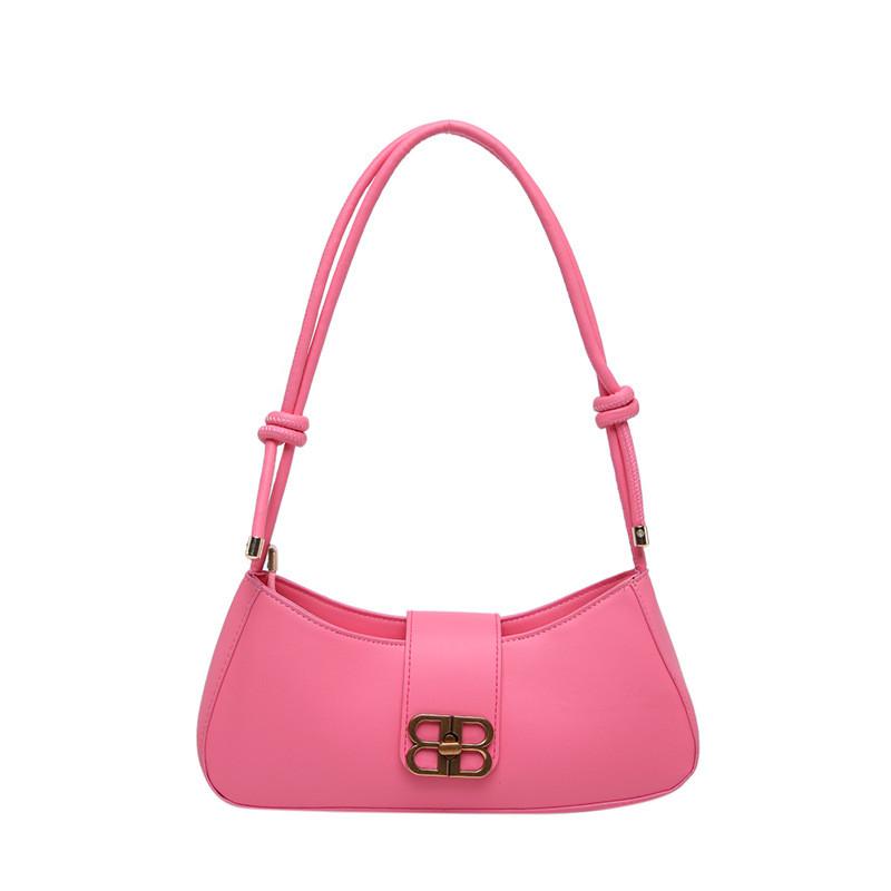 Stylish Mid-sized Urban Minimalist Pu Baguette Shoulder Bag For Everyday Use