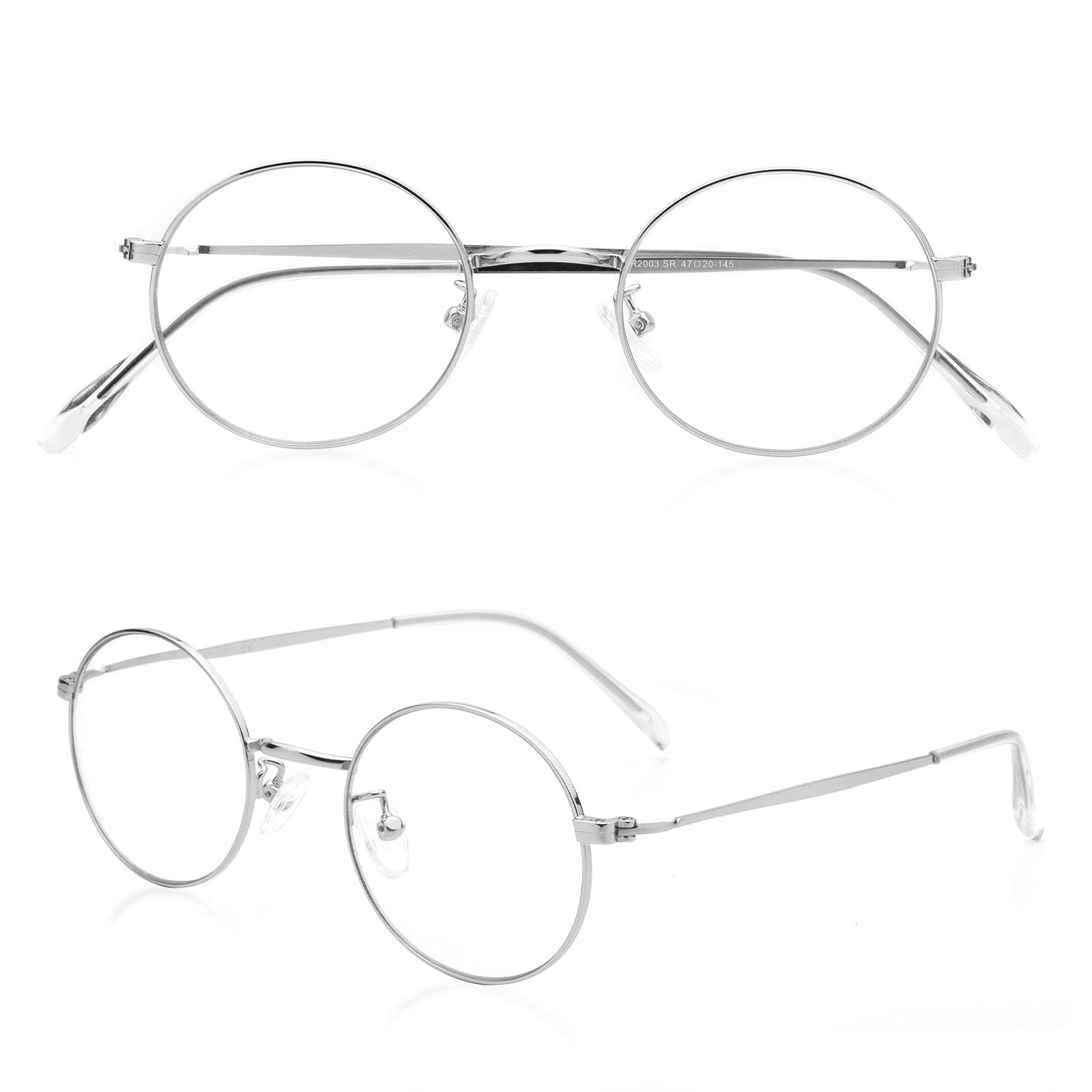 

ESAVIA Magnifying Round Blue Light Magnifying Perfect for Detailed Expanded Newspaper Reading Glass, Glasses-Style Magnifier, 1.0-4.0x, Lightweight,