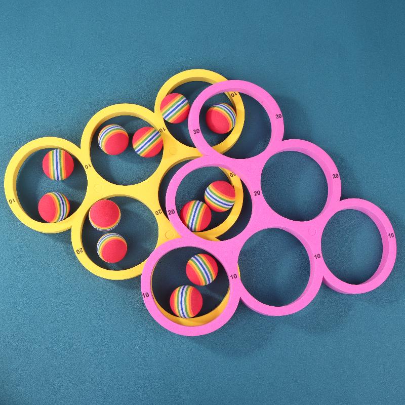 Pool Games Set With 10/12 Balls Pool Floating Throwing Games Floating Ring For Kids Adults Swimming Pool Water Game