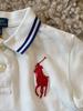 [USED] Ralph Lauren Polo Shirt, White Navy Big Pony Embroidery, Navy, Set of 2