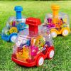 Plastic Inertia Gear Car Toy For Kids With Press Button And Visual Development