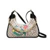 Simple Solid Color Women's Shoulder Bag Commuter Chain Tote Trendy Bent Moon Bag Cute Animal Printing Design Large Capacity