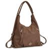 Pragma Transformable Nylon Backpack, 3-Way Shoulder Bag for Women, Lightweight, Stylish Nylon Shoulder Bag (Mocha)