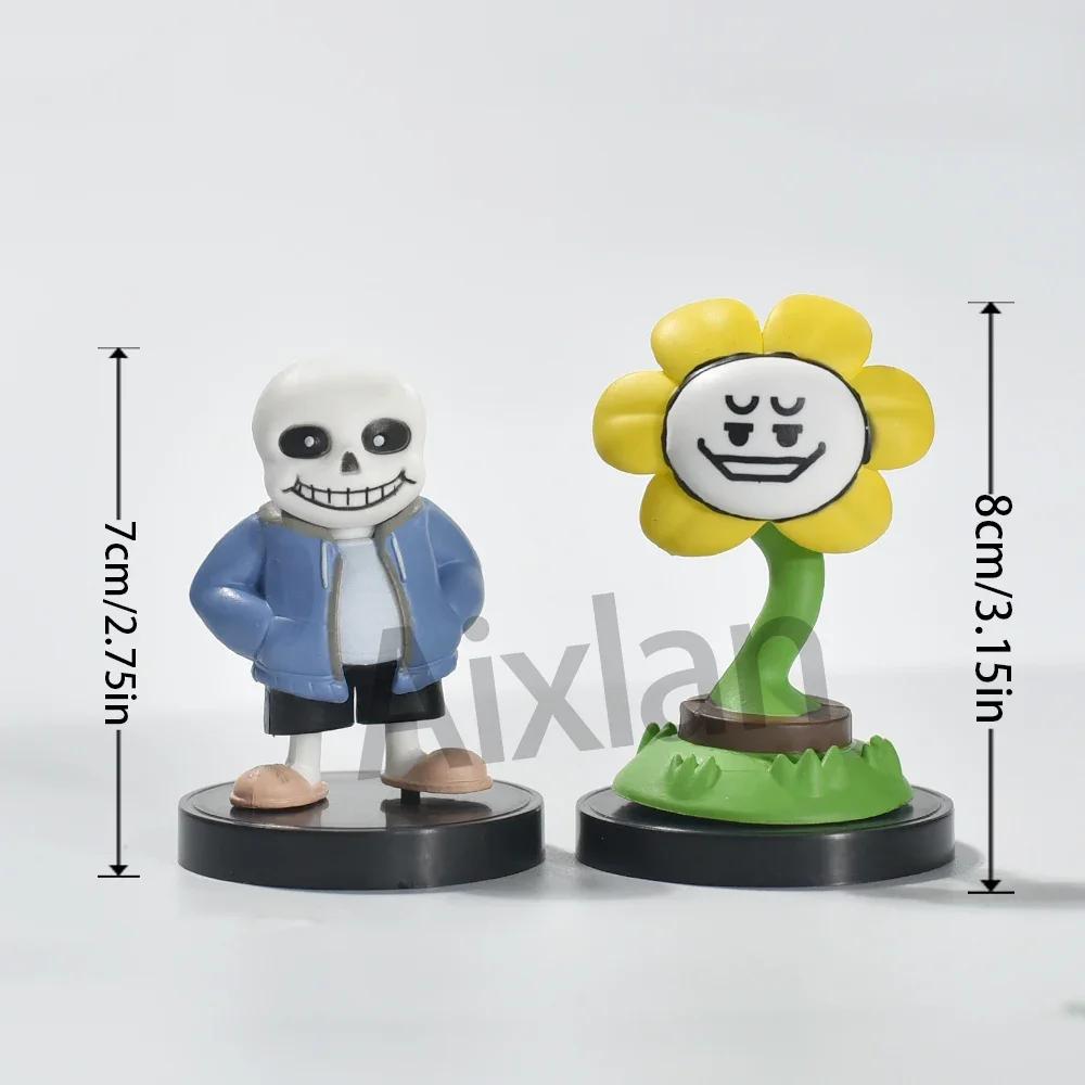 Aixlan UNDERTALE Figure Flowey Sans Q Version PVC Action Figure Amine Birthday Gift Collectible Figurine