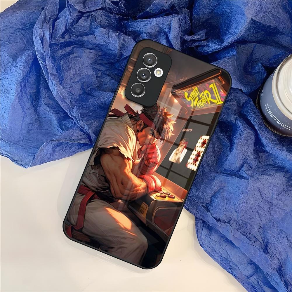 Game S-Street F-Fighter Phone Case for Samsung S25 S24 S30 S21 S23 S20 S22 Fe S10 E S9 Note 20 Pro Ultra Plus glass Cover