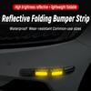 1 Pair Car Bumper Protective Strips Reflective Anti Scratch Tape Adhesive TPU Guard for Vehicle Collision Protection