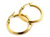 375 9k Gold Hoop Earrings, Milled, Wide, 25mm, English, Fashionable Design