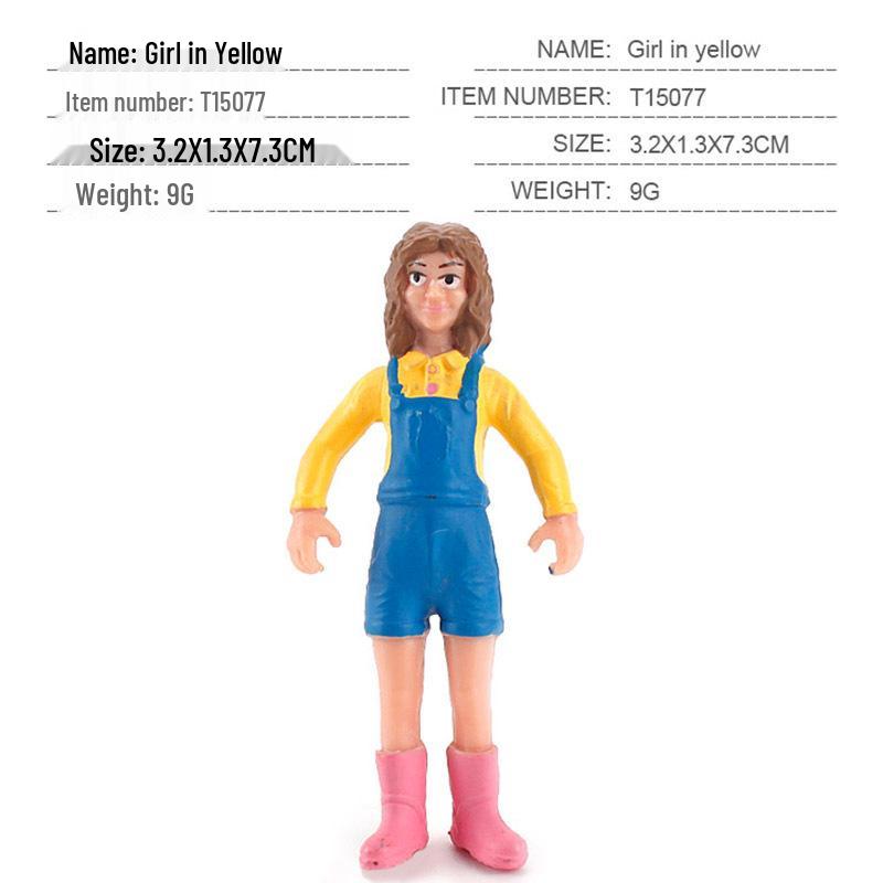 Трансграничная кукла-рабочий на ферме: Женщина-фермер копает лопатой декоративное украшение