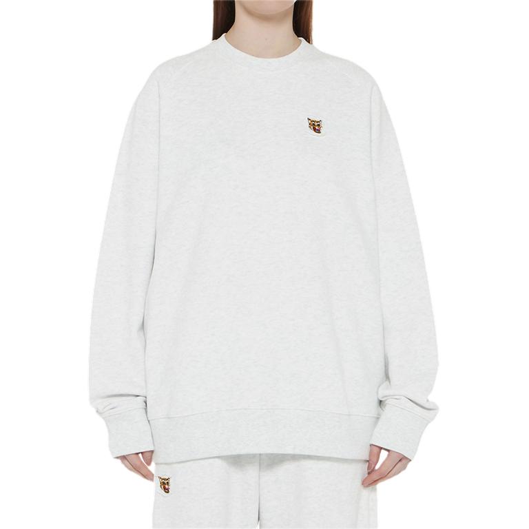 ONITSUKA TIGER Logo Crew Neck Raglan Long Sleeve Sweatshirt Unisex Sweatshirt Gray White 2183B433-200